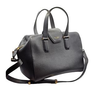 Henri Bendel Black Houston Satchel Handbag Purse‎